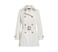 Cream Gabardina cruzada de mezcla de algodón XXL