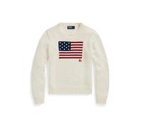 Cream Jersey de algodón con bandera XL