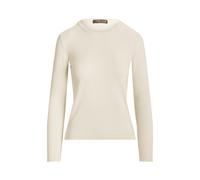 Cream Jersey de cachemira con cuello redondo XXS