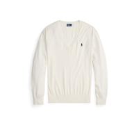 Cream Jersey de cuello de pico de algodón M