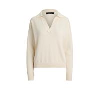 Cream Jersey tipo polo de algodón y modal XS
