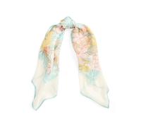 Cream Pañuelo cuadrado de seda estampado TALLA ÚNICA