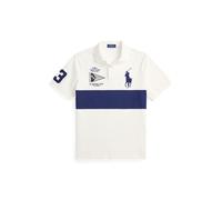 Cream Polo Custom Slim Fit con Big Pony L