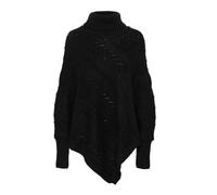 Cream - Poncho Suéter cuello alto negro - Knitwear - Mujer - Negro - ONE SIZE -