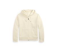 Cream Sudadera de punto doble y cremallera L
