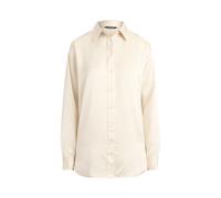 Cream Tallas Pequeña - Camisa de charmeuse de raso XS