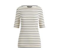 Cream Tallas Pequeña - Camiseta de algodón y elástico con rayas L