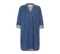 Cream - Túnica de Mezclilla con Escote en V y Botones - Dresses - Mujer - Azul - M -