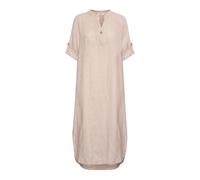 Cream - Vestido Caftán Sencillo en Arena Crujiente - Dresses - Mujer - Beige - L/XL -