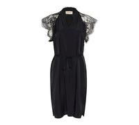 Cream - Vestido de encaje con escote en V y lazo en la cintura - Dresses - Mujer - Negro - 3XL -