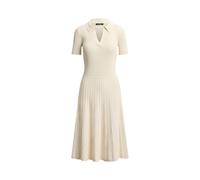 Cream Vestido de punto de canalé XXL