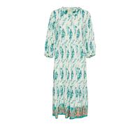 Cream - Vestido de Volantes con Flor Étnica - Dresses - Mujer - Azul - XL -