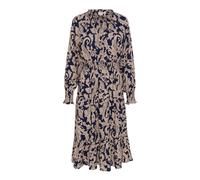 Cream - Vestido Largo Azul Paisley con Mangas Abullonadas - Dresses - Mujer - Marrón - S -