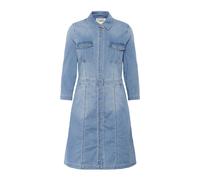 Cream - Vestido Vaquero con Mangas ¾ y Bolsillos en el Pecho - Dresses - Mujer - Azul - M -