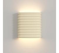 Cream Wall Sconce Nordic Room Wall Light Rectangular Resin Home Decor Lighting Fixture, Square Smooth Stripe Hardwired Wall Lamp Up and Down Wall Washer For Bedroom Ha