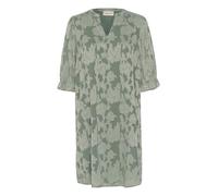 Cream Women's Dress V-Notch Neck Half Sleeves Chiffon A-Line Fit Above The Knee Vestido, Corona Laurel, 38 para Mujer