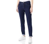 Cream Women's Jeans Skinny Fit Midrise Waist Regular Waistband 5 Pockets, Dark Blue Denim Blue Stitching, 29 W De Las Mujeres