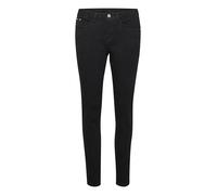 Cream Women's Jeans Skinny Fit Midrise Waist Regular Waistband 5 Pockets, Pitch Black Unwashed, 34 W De Las Mujeres