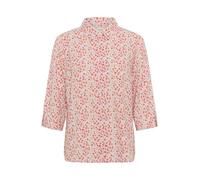 Cream Women's Shirt 3/4 Sleeves Regular Fit Buttons Hip Length Spread Collar Camisa, Sepia Rose Flower, 42 para Mujer
