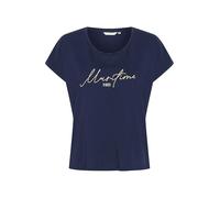 Cream Women's T-Shirt Graphic tee Short Sleeves Round Neck Regular Fit Camiseta, Perfectly Pale Marítimo, S para Mujer