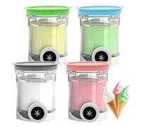 Creami - Contenedores para Ninja Swirl Creami NC700 NC701EU Serie, 4 unidades de 480 ml, sin BPA, vasos con tapa para máquina de hielo Ninja Swirl Accesorios