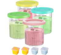 Creami Deluxe - Recipiente para máquina de hielo Ninja Creami NC501EU, 4 unidades para helados, accesorios para máquina de helados, compatible con Ninja Creami Ice NC501EU serie NC500EU