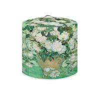 CREAMIC Van Gogh - Funda para freidora de aire de rosa blanca, cubierta antipolvo para olla instantánea de 8 cuartos de galón, cubierta para electrodomésticos de cocina, con asa superior y bolsillos