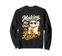 Creando Mi Propia Suerte - Gato de la Fortuna Sudadera