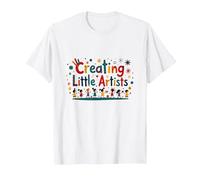 Creando pequeños Artistas: inspirando la Creatividad Joven Camiseta, Hombre, Blanco, 5XL