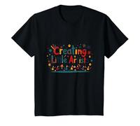 Creando pequeños Artistas: inspirando la Creatividad Joven Camiseta, Niños, Negro, 10 años