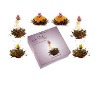 Creano 6 Flores de Té en una noble Caja de Regalo para Probar | Té negro (3 Tipos diferentes de Rosas de Té)