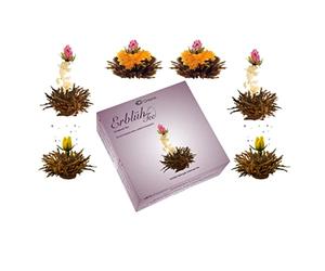 Creano 6 Flores de Té en una noble Caja de Regalo para Probar | Té negro (3 Tipos diferentes de Rosas de Té)