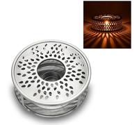 Creano Calentador de acero inoxidable con soporte para la luz del té, calentador de té, café, luz del té, calentador de té, estable no traquetea, rechaud adecuado para todas las teteras