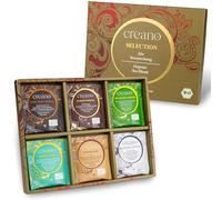 Creano „Organic Tea Blend“ Caja Bio de 24 Bolsitas con 6 Variedades de Té Verde Blanco Negro y Oolong - Cofre de Regalo Natural*