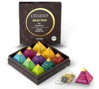 Creano Set de Regalo de Té Bio Organic Herbal Tea Infusión de Hierbas con 9 Bolsitas Piramidales en 9 Variedades Surtidas Sin Cafeína *