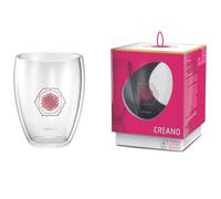 Creano Vaso Térmico de Doble Pared Blume des Lebens de Vidrio de Borosilicato con Diseño Simbólico 250ml - Juego de 1