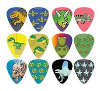 Creanoso dinosaurio selecciones de la guitarra de la serie 2 (12-Pack) - Medium Gauge celuloide - Regalos únicos de Música y embutidoras de la media para hombres le Husband papá novio Son muchachos m