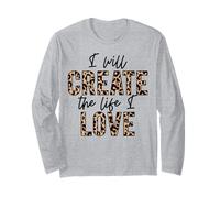 Crearé la Vida Que Amo Amor Positivo Inspirar motivar Manga Larga