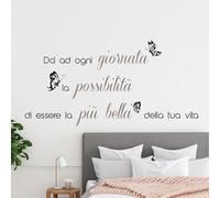CREARREDA Adhesivo de pared XL "La Jornada más bella" de 95 x 190 cm - Adhesivo de pared romántico de vinilo, extraíble y no tóxico, decoración elegante para dormitorio o salón