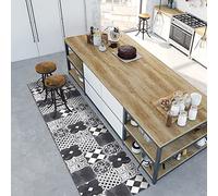 CREARREDA Alfombra de Cocina de Vinilo Antideslizante y Lavable Alfombra de Cocina de Vinilo Alfombra de Cocina Antideslizante y Lavable en Vinilo 100% Made in Italy