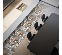 CREARREDA Alfombra Vinílica Cocina y Baño Antideslizante Lavable, Diseño Italiano Moderno, Impermeable, Decorativa, Resistente, Fácil Limpieza, Antimanchas, Higiénica, Made in Italy