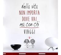 CREARREDA Maxi Sticker de pared XL No importa dónde vayas, 130 x 60 cm, adhesivo mural motivacional de vinilo, decoración para entrada, pasillo o dormitorio