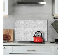 CREARREDA Panel antisalpicaduras de cocina de aluminioFácil de aplicar Made in Italy Protección para cocinas y fregadero. Lavable y fácil de montar