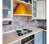 CREARREDA Panel Protector Antisalpicaduras Cocina Adhesivo de Pared 100% Made in Italy con Tinta No Tòxica, Ignìfuga y Resistente al Agua Vinilos adhesivo Cocina y Baño