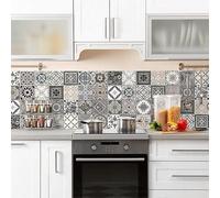CREARREDA Panel Protector Antisalpicaduras Cocina Adhesivo de Pared 100% Made in Italy con Tinta No Tòxica, Ignìfuga y Resistente al Agua Vinilos adhesivo Cocina y Baño