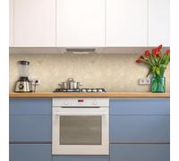 CREARREDA Revestimiento pared cocina antisalpicaduras cocina adhesivo para hornillos 60 x 58 cm efecto brillante - Grosor 1 mm y rígido - Ignífugo y resistente al calor, al agua