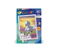 CreArt Kids 18x24cm Cheval dans le pré, Kit de peinture par numéros Numéro d'Art, Des 7 ans, 25845, Ravensburger