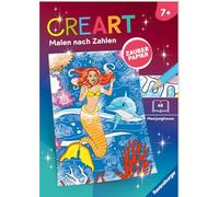 CreArt Malen nach Zahlen ab 7 Zauberpapier - Meerjungfrauen