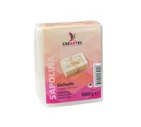 CREARTEC Jabón de fundición - Jabón para hacer tú mismo - Color: Transparente - Cantidad: 1000 g - Cremosa espuma - Vegano - Fabricado en Alemania