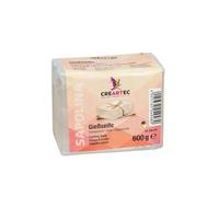 CREARTEC Jabón de fundición - Jabón para hacer tú mismo - Color: Transparente - Cantidad: 600 g - Cremosa espuma - Vegano - Fabricado en Alemania